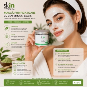 YAMUNA skIN – Masca cu ceai verde pentru ten gras, acneic si cu exces de sebum