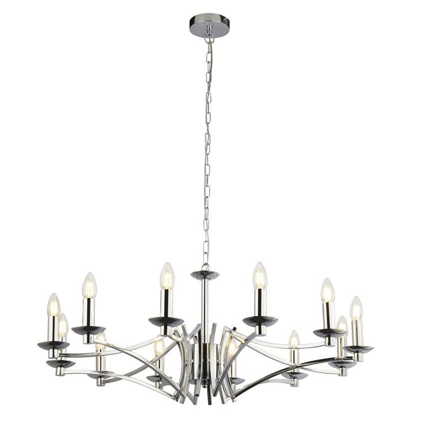 Candelabru clasic cu 12 brate stil elegant Ascot crom | universul