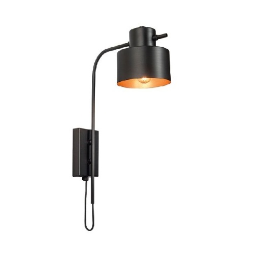 Aplica de perete design vintage Faco negru, cupru