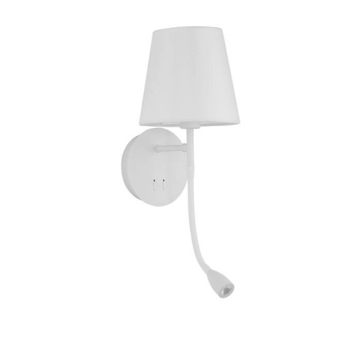 Aplica de perete moderna cu reader LED Nia alba NVL-9182371