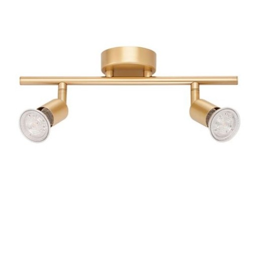 Aplica de perete/tavan cu 2 spoturi design minimalist LUP aurie