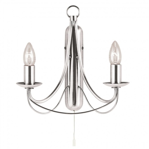 Aplica perete traditionala stil clasic Maypole argintiu 6342-2SS SRT