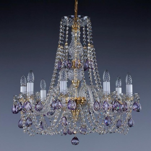 Candelabru cristal Bohemia 8 brate, diam.64cm ANDULA VIII. 1006 CE