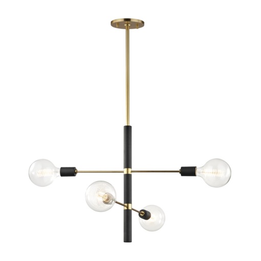 Candelabru design industrial-modern ASTRID cu 4 surse de lumina