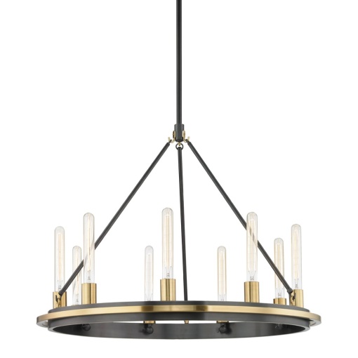 Candelabru design vintage CHAMBERS, cu 9 surse de lumina