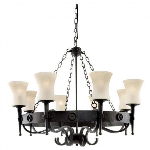 Candelabru stil rustic Cartwheel 8L 0818-8BK SRT - Img 1