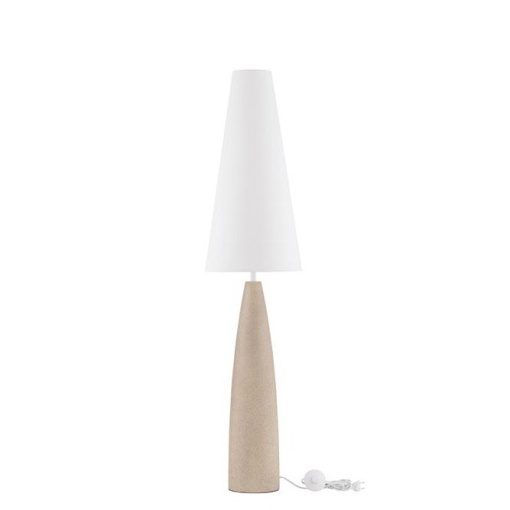 Lampadar decorativ, Ghips, Crem, Tesatura, Alb, Mizu