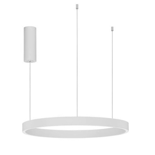 Lustra LED design circular cu iluminat sus si jos ELOWEN alb, diametru 60cm
