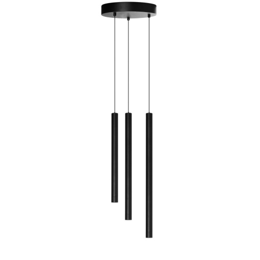 Lustra LED suspendata stil minimalist VERNO 3 negru 3000K