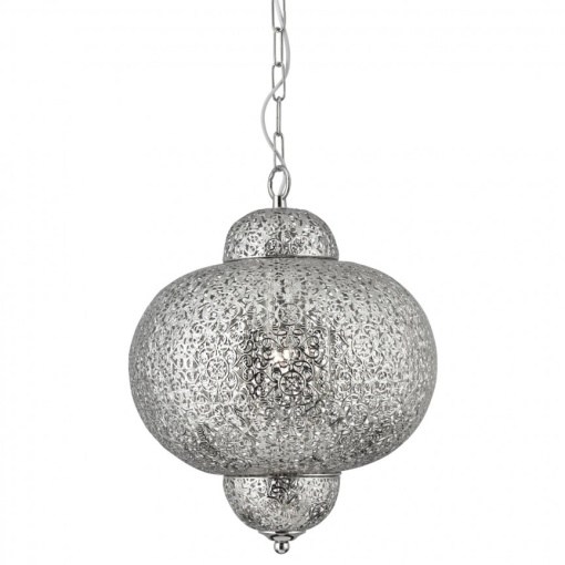 Lustra / Pendul design rustic Fretwork nickel 9221-1SS SRT