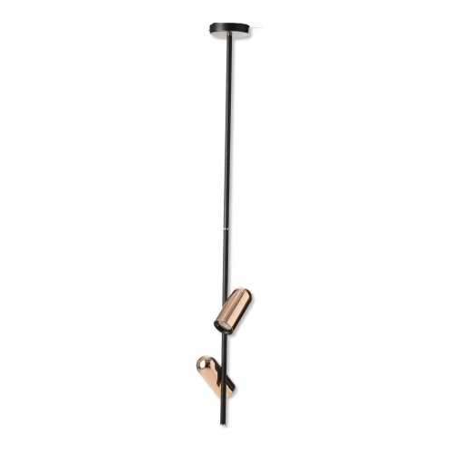 Pendul cu 2 spoturi stil minimalist VIVI TOP 2 negru/auriu