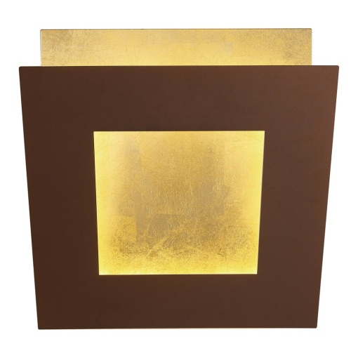 Aplica de perete LED design ambiental DALIA 40x40cm, corten/ auriu