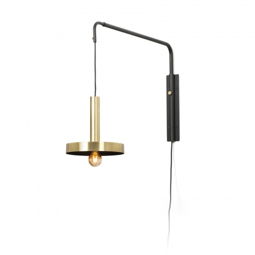 Aplica perete extensibila design modern WHIZZ auriu/negru