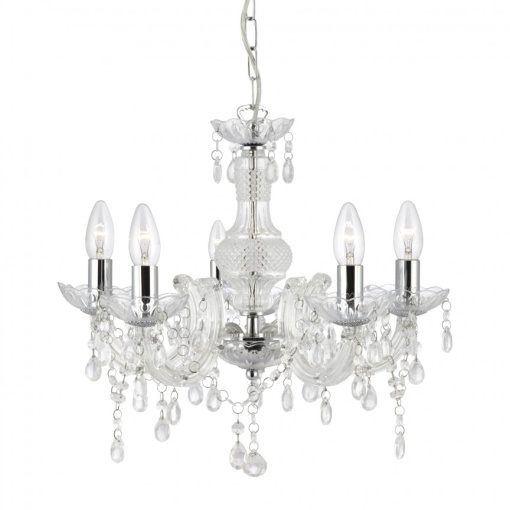 Candelabru stil clasic Marie Therese 5L transparent 1455-5CL SRT