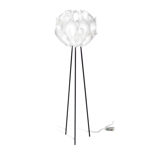 Lampadar cu trepied realizat manual Flora White