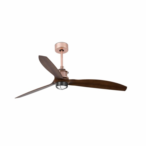 Lustra cu Ventilator si telecomanda JUST FAN M LED cupru/maro