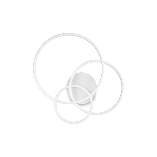 Lustra LED aplicata design geometric circular FRAME PL alba