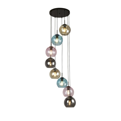 Lustra moderna cu 8 pendule colorate Mardi Gras II