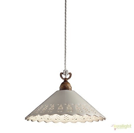 Lustra, Pendul rustic fabricat manual diametru 40cm Fiori di Pizzo 065.09.OC