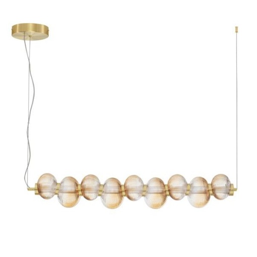 Lustra suspendata LED design modern Leda auriu