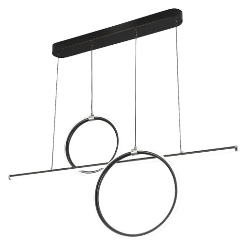 Lustra suspendata LED design modern Willow negru mat, alb