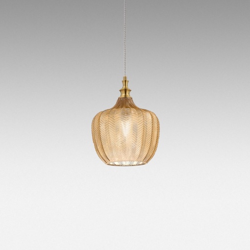 Lustra suspendata, Pendul CLEOFE ambra, alb, cobalt sau ecru