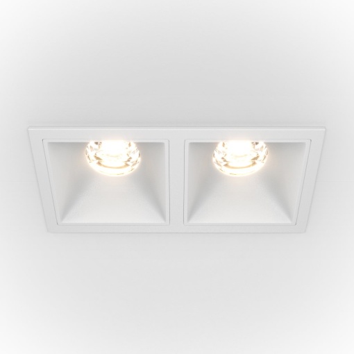 Spot LED incastrabil dimabil cu 2 surse de iluminat Alpha alb, 4000K