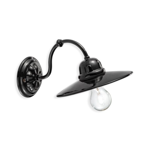 Aplica de perete design retro realizata manual din ceramica B-W