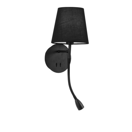 Aplica de perete moderna cu reader LED Nia neagra NVL-9182372