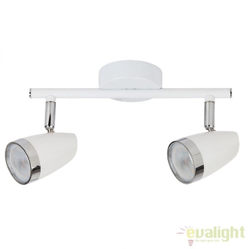 Lustra aplicata design modern alb 2 spoturi LED Karen 6667 RX