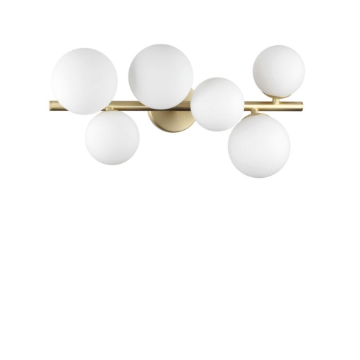 Lustra aplicata design modern Perlage pl6 alama/alb