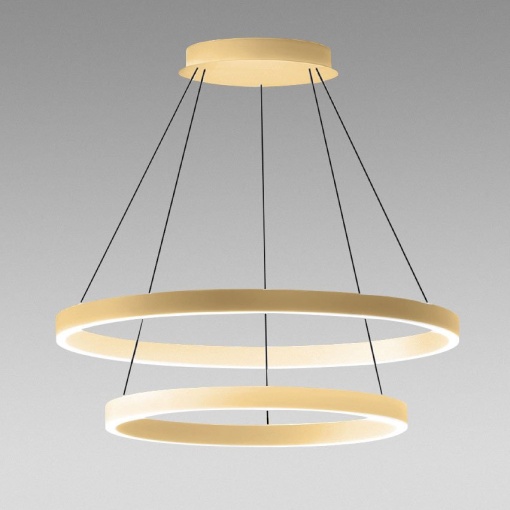 Lustra LED circulara cu 2 inele 80/60cm CRISEIDE, alb, negru sau auriu