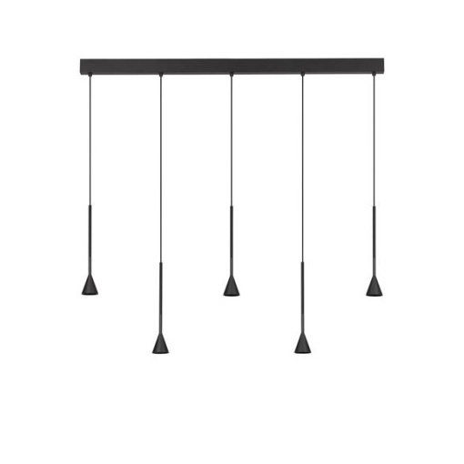 Lustra LED dimabila suspendata NET negru - Img 1