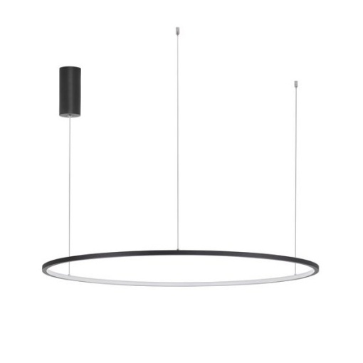 Lustra LED suspendata design modern circular TARQUIN D-100cm negru