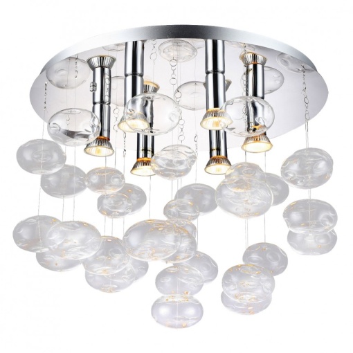 Lustra moderna aplicata design deosebit 49cm Luvia clar