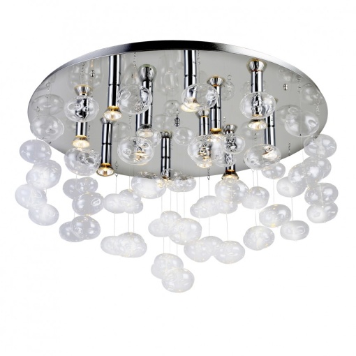 Lustra moderna aplicata design deosebit 80cm Luvia clar