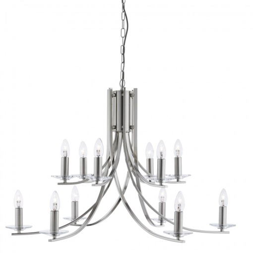 Lustra moderna casa scarii design argintiu Ascona 12L 41612-12SS SRT - Img 1