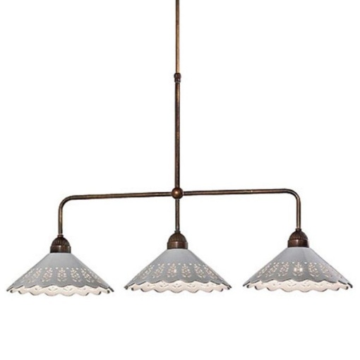 Lustra, Pendul rustic fabricat manual 3 brate Fiori di Pizzo 065.25OC