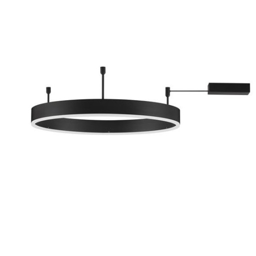 Lustra/Plafoniera LED dimabila design circular MOTIF Black 60cm