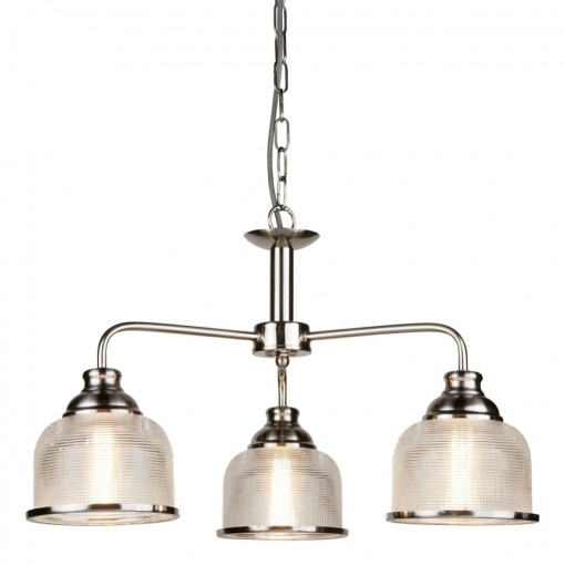 Lustra suspendata design clasic Bistro II 3L argintiu satin 1683-3SS SRT