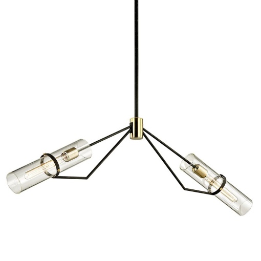 Lustra suspendata design modern RAEF, cu 2 surse de lumina