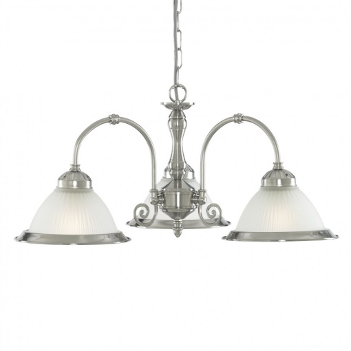 Lustra suspendata stil clasic American Diner 3L argintiu 1043-3 SRT