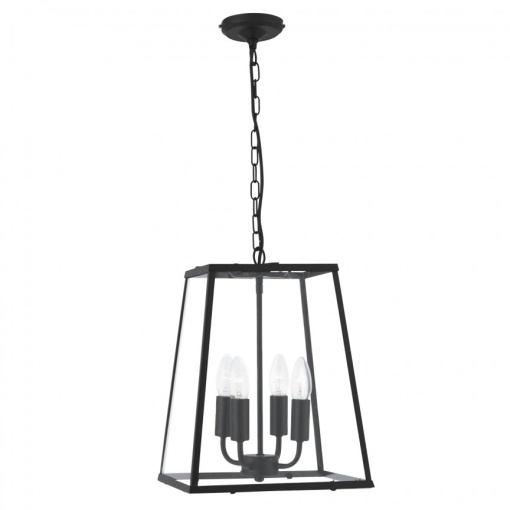 Lustra suspendata stil traditional Voyager neagra 5614BK SRT