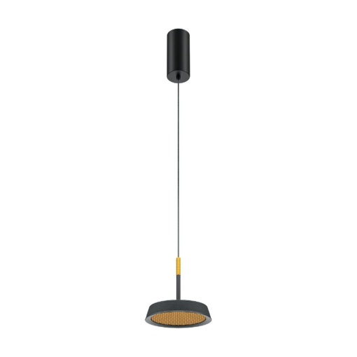 Pendul LED design modern El 14,5cm negru/auriu