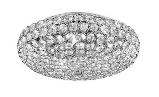 Plafonier cristal Venezian diam.38cm KING PL5 CROMO 075419