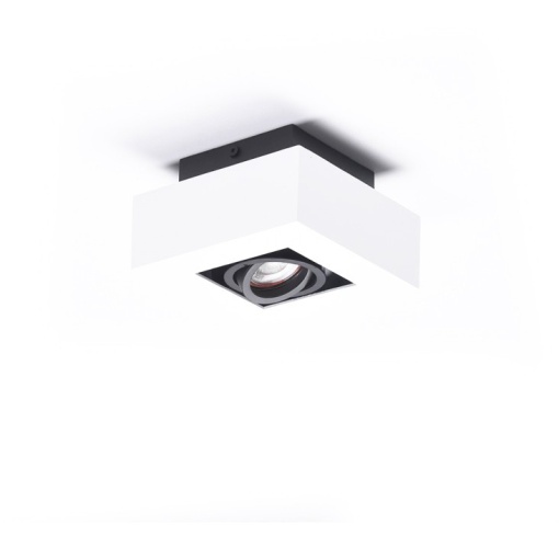Spot aplicat directionabil de tavan/plafon NIKEA 1 GU10 alb/negru