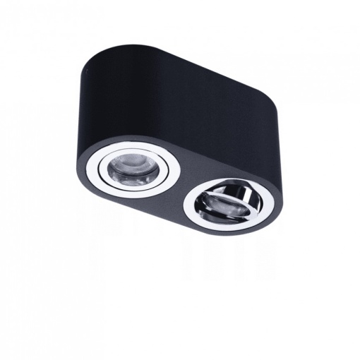 Spot aplicat tavan/plafon stil modern Brant 2 negru/crom