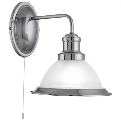 Aplica de perete design clasic Bistro argintiu satin 1481SS SRT