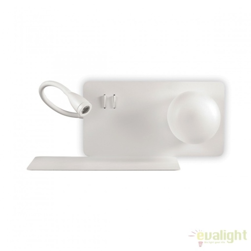 Aplica LED moderna cu reader LED cu port USB BOOK-1 AP2 174792