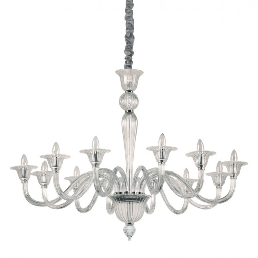 Candelabru elegant cu 12 brate BRIGITTA SP12 TRASPARENTE 199375 IDL